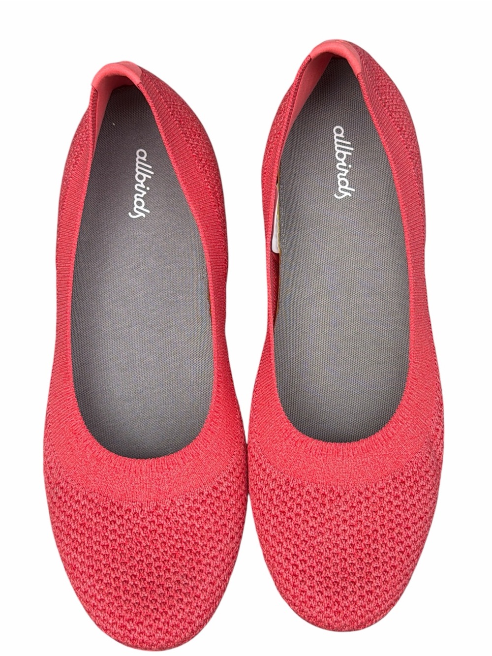 Allbirds Tree Breezers Ballet Flats Pink Coral Knit Slip On Shoes Women 9.5